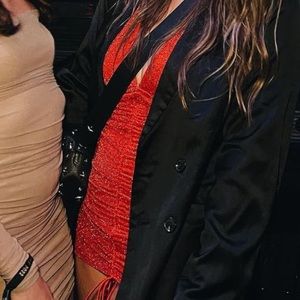 super down revolve red sparkle dress